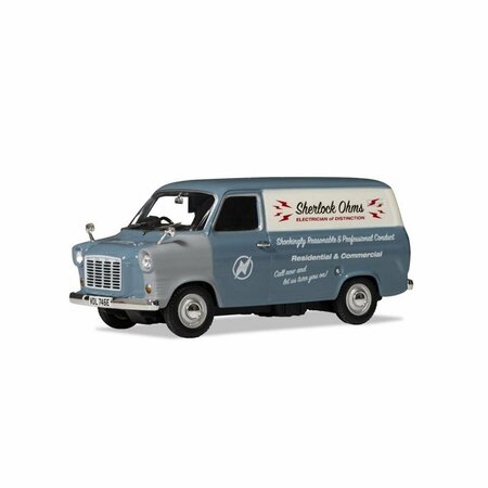 STAGES FOR ALL AGES 1 by 43 Ford Transit Vane Sherlock Ohms Electrician Diecast Model Car, Blue & White ST3449051